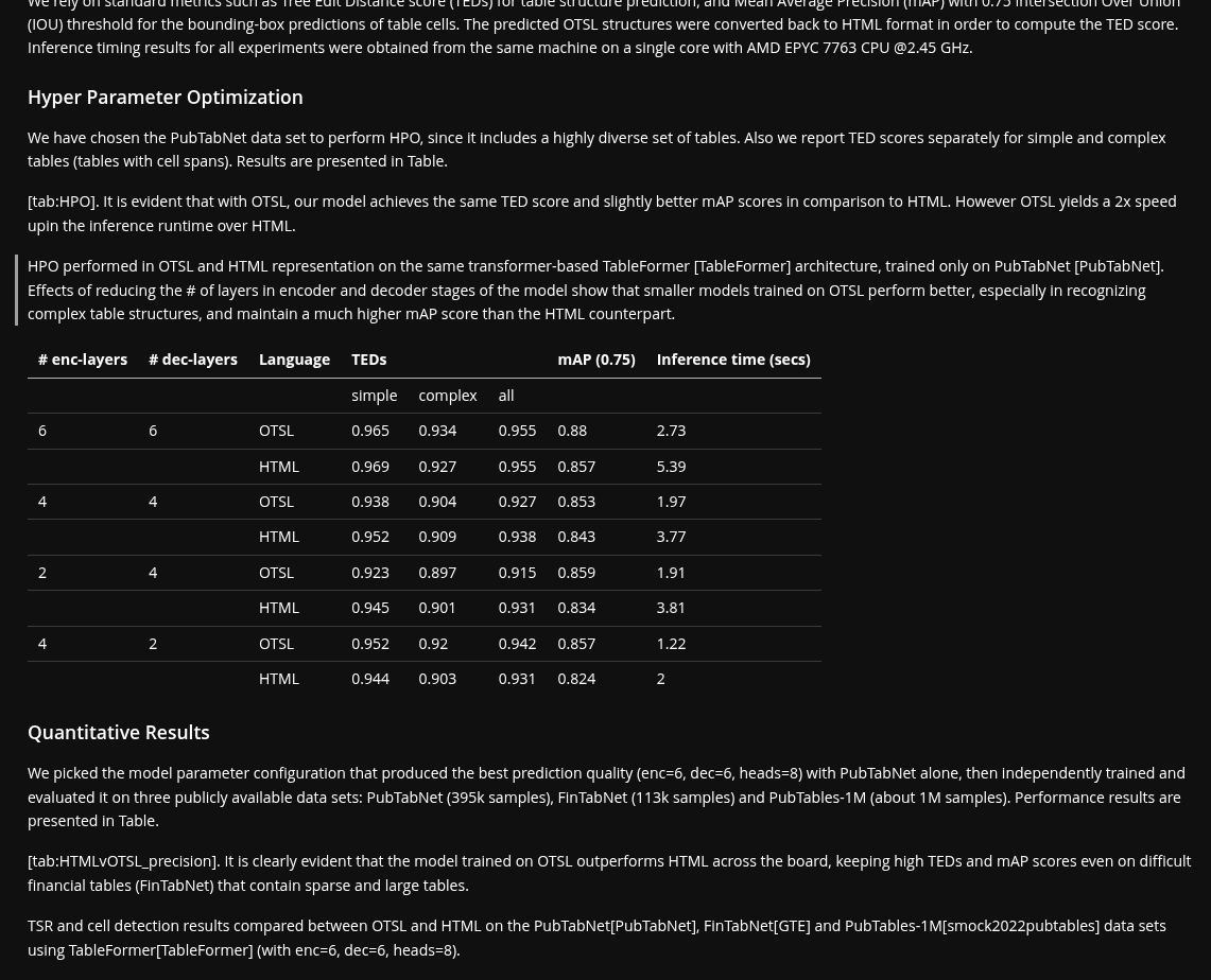 Markdown table export